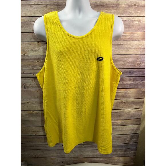 Vintage Speedo Yellow Tank Top 90’s Size XL USA Made - Picture 2 of 8